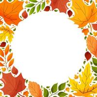 Fallen Leaves Hand Drawn Floral Background vector