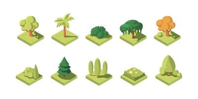 tree isometric vector illustration  design