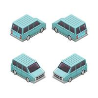 van isometric vector illustration design