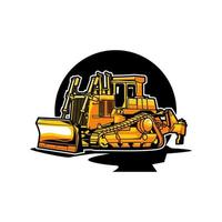 buldozer illustration vector design