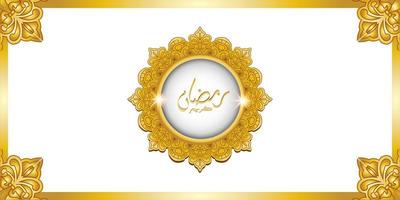 diseño de vector de fondo de ramadhan kareem ornamental dorado