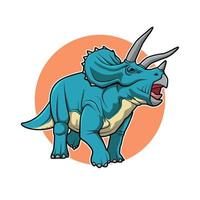 triceratops illustration vector design