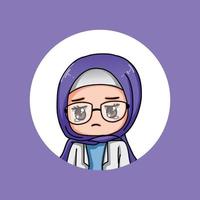 Cute Women Wearing Hijab vector