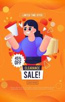 Clearance Sale Poster vector