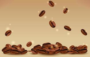 Coffee Beans Falling vector