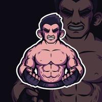 Fighter Mascot Logo Design vector