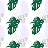 Tropical seamless pattern with leaves of monstera. Abstract modern pattern. vector