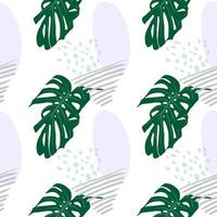 Tropical seamless pattern with leaves of monstera. Abstract modern pattern. vector