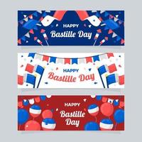 Bastille Day Banner Collection vector