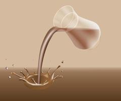 The chocolate is poured. vector