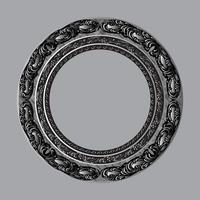 Circle metal frame vector