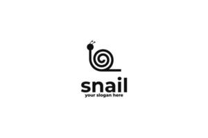 Black circle snail logo design inspiration