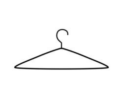 Icon clothes hanger, accessory wardrobe fitting room. Vector illustration of an isolate on a white background.