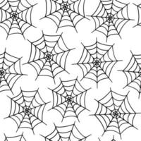 patrón sin costuras de una telaraña sobre un fondo blanco. vector fondo papel tapiz halloween concepto