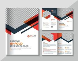 Corporate business bifold brochure design template