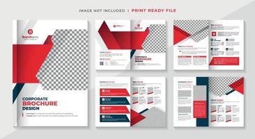 diseño de plantilla de folleto empresarial corporativo, diseño de plantilla de perfil de empresa minimalista vector