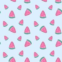 Cute Vector summer seamless pattern with watermelons.