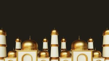 Ramadan kareem greetings background with decorative mosque, realistic 3d Islamic photo