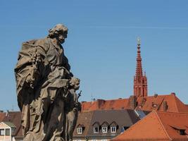 The city of Wuerzburg at the river main photo