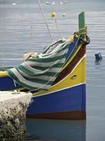 Marsaxlokk harbor on malta island photo