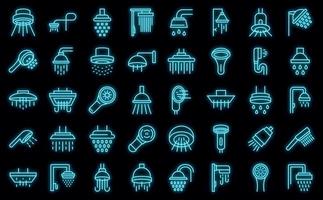 Shower heads icon, outline style