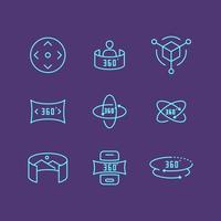 360 Degrees Icon Collections vector