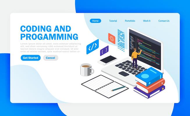 Isometric Programming Vector Art, Icons, and Graphics for Free Download