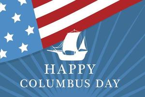 American columbus day concept background, flat style vector
