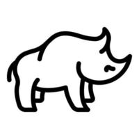 Wild rhino icon, outline style vector