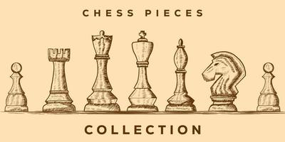 Two pawns are chess pieces sketch. Lies and stands. Vector hand-drawn  illustration. 25741990 Vector Art at Vecteezy