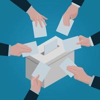 Ballot concept background, isometric style vector