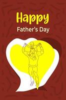 vector illustration of a father's day greeting, suitable for use for father's day greeting content