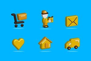 3D icon depicting delivery service. suitable for simulation poster templates, expedition service businesses vector