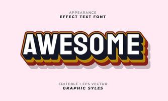 text effect font 3D color. vector