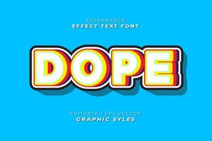 Editable text effect sticker font. vector