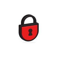 3d icon vector padlock, suitable for use as a complement to design elements.