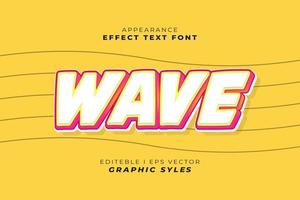 Editable text effect sticker font. vector