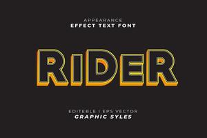 Editable text effect sticker font. vector