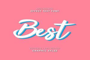 text effect font 3D color. vector