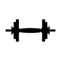 Dumbbell Silhouette. Black and White Icon Design Element on Isolated White Background vector