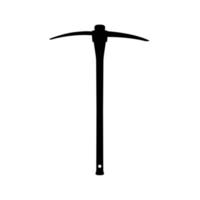 Pickaxe Silhouette. Black and White Icon Design Element on Isolated White Background vector