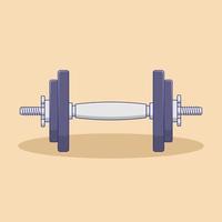 Dumbbell Vector Icon Illustration. Gym Equipment Vector. Flat Cartoon Style Suitable for Web Landing Page, Banner, Flyer, Sticker, Wallpaper, Background