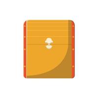 Treasure Chest Flat Illustration. Clean Icon Design Element on Isolated White Background vector