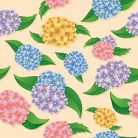 Hydrangeas Flower Seamless Background vector