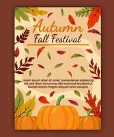 Fallen Leaves Element Poster vector