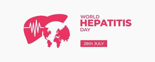 ilustración de concepto de vector plano de fondo de banner de día mundial de hepatitis