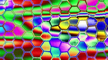 schnelle Psyko-Farbe in Hexagon-Musteranimation video