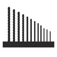 Set of drill bits icon on a white background. Vector illustration.