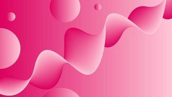 Pink abstract geometric template with mixed shapes. vector