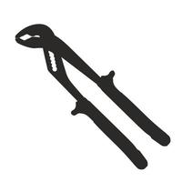 Pliers icon. Adjustable pliers vector icon illustration on a white background. EPS 10.